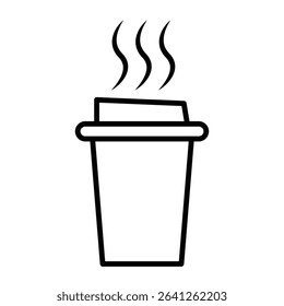 Paper coffee cup icon simple flat icon vector symbol