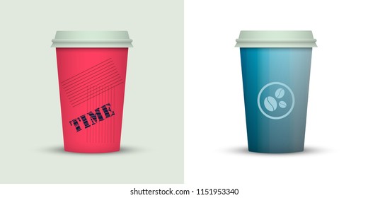 paper coffee cup icon vector illustration