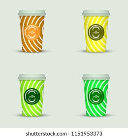 paper coffee cup icon vector illustration
