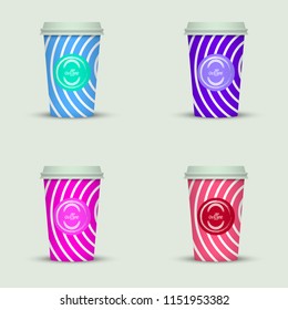 paper coffee cup icon vector illustration