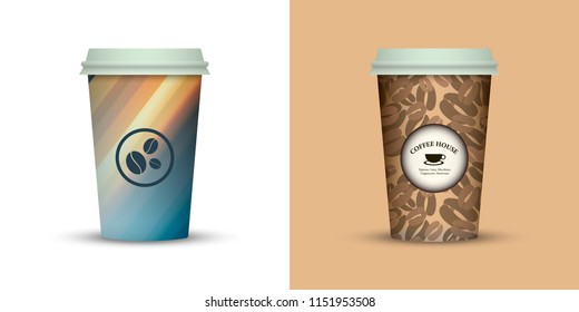 paper coffee cup icon vector illustration