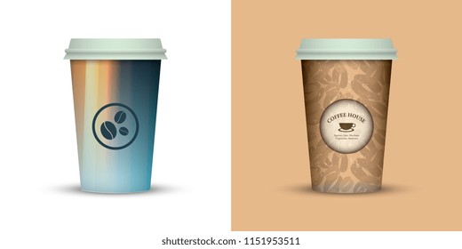 paper coffee cup icon vector illustration