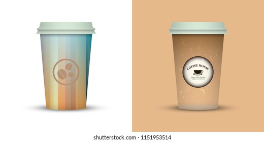 paper coffee cup icon vector illustration