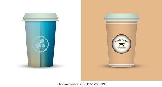 paper coffee cup icon vector illustration