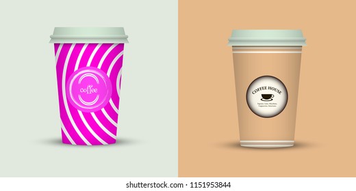 paper coffee cup icon vector illustration