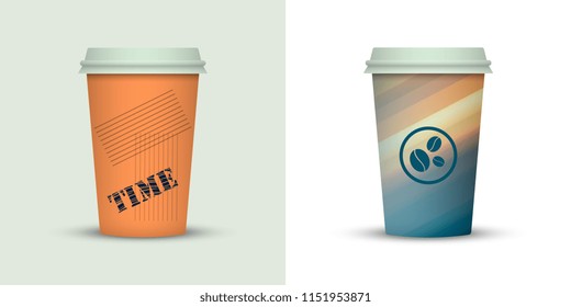 paper coffee cup icon vector illustration