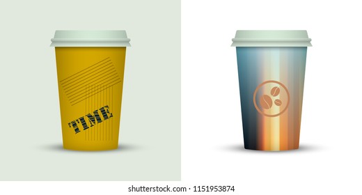 paper coffee cup icon vector illustration