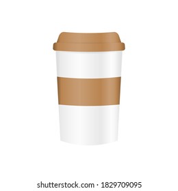 paper coffee cup as illustration of coffee take out