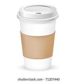 Paper Coffee Cup As Illustration Of Coffee Take Out