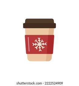Café de papel aislado sobre fondo blanco. Ilustración del vector