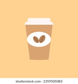 A paper coffee cup isolated on background. 