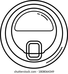 Paper Coffee Cup Lid Vector Outline Stock Vector (Royalty Free ...