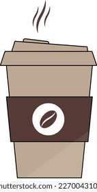 Paper coffee cup linear icon. Coffee cup icon sign symbol.
