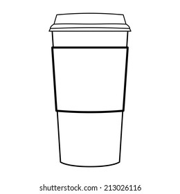 Paper Coffee Cup Outline Vector Stock Vector (Royalty Free) 213026116 ...