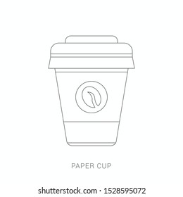 Paper coffee cup set on a white background.