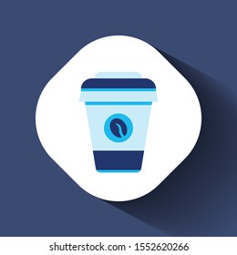 Paper coffee cup set on a white background.