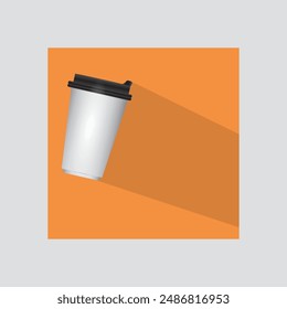 Paper coffee cup size collection.  take away drink set