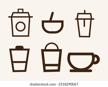 Papel Café xícara vetor arte ilustração.
