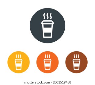 Paper coffee cup vector icon. Take away drink symbol. Vector illustration