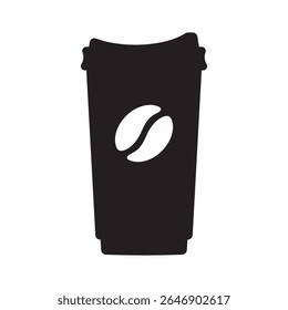Paper coffee cup vector icon.