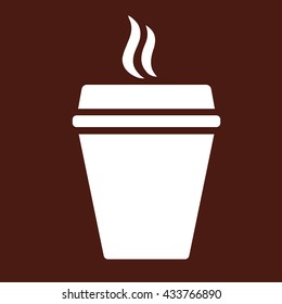 paper coffee drink glass white icon