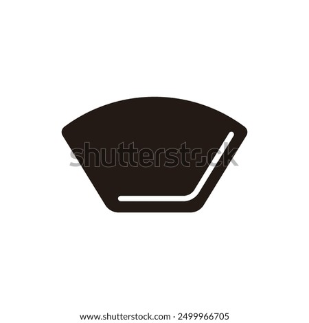 Paper coffee filter icon. Flat silhouette version.