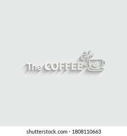 paper the coffee logo, coffee shop.  cafeteria poster, logotype cafe emblem vector