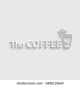 paper the coffee logo, coffee shop.  cafeteria poster, logotype cafe emblem vector