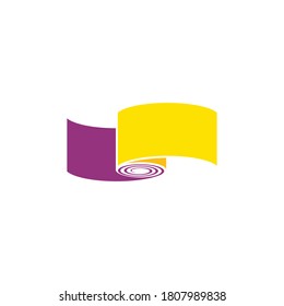 Paper coil or roll, vector symbol