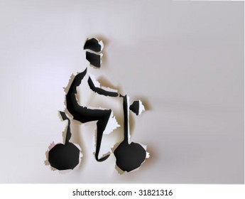 paper collection Bicycle rider