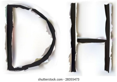 paper collection Letter D H