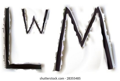 paper collection Letter L M W