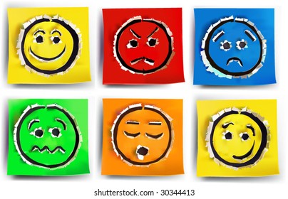 paper collection Ripped smiles