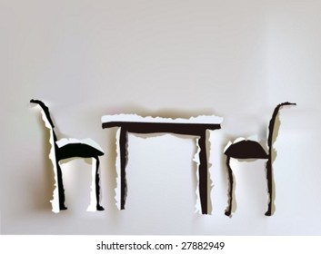 paper collection Table for two PLEASE SEE MORE IN MY PORTFOLIO