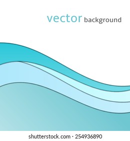 Paper color aqua abstract background with shadow. Vector backgro