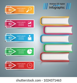 Paper color book - business infographic. Vector eps 10