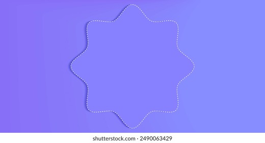 paper color mockup design. abstract stars with dotted line frame. blue gradient background. wallpaper decoration vector design. 3d realistic design for cover, website, promotion. children background
