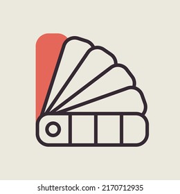 Paper color palette vector icon. Construction, repair and building. Graph symbol for your web site design, logo, app, UI
