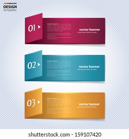 Paper colorful banners. Modern design template.