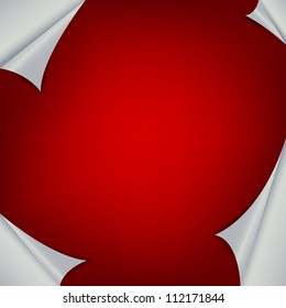 Paper with colour corner and place for your text. vector illustration
