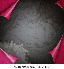 Paper with colour corner and place for your text. vector illustration