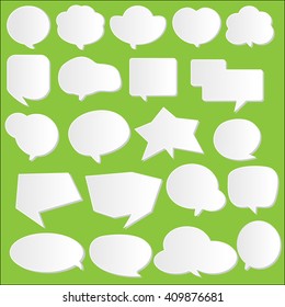 Paper communication bubbles vector
