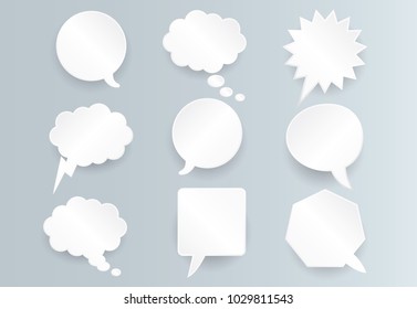 Paper  Communication Bubbles  vector illustration on background