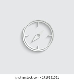 paper compass icon vector. web sign