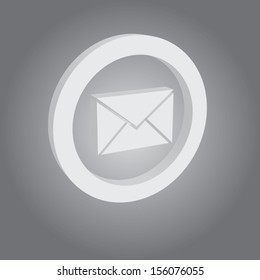 paper concept button with letter. vector illustration design