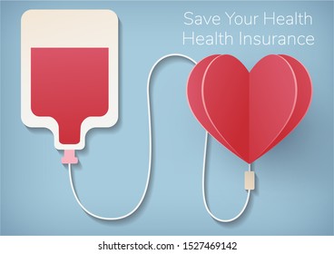 Paper concept, hearts and stethoscope in medical insurance contract documents The concept of health insurance business.