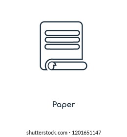 Paper concept line icon. Linear Paper concept outline symbol design. This simple element illustration can be used for web and mobile UI/UX.