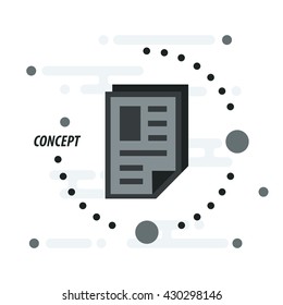 paper concept vector black