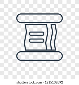 Paper concept vector linear icon isolated on transparent background, Paper concept transparency concept in outline style