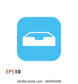 Paper container vector icon for web and mobile